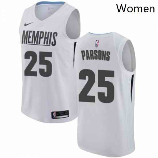 Womens Nike Memphis Grizzlies 25 Chandler Parsons Swingman White NBA Jersey City Edition